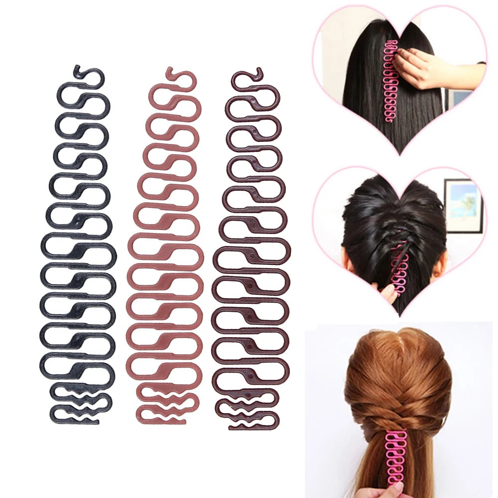 1Pc Professional DIY Women Hair Braiding Tool Girls Trendy Magic Hair Weave Artifact Twist Styling Accessories