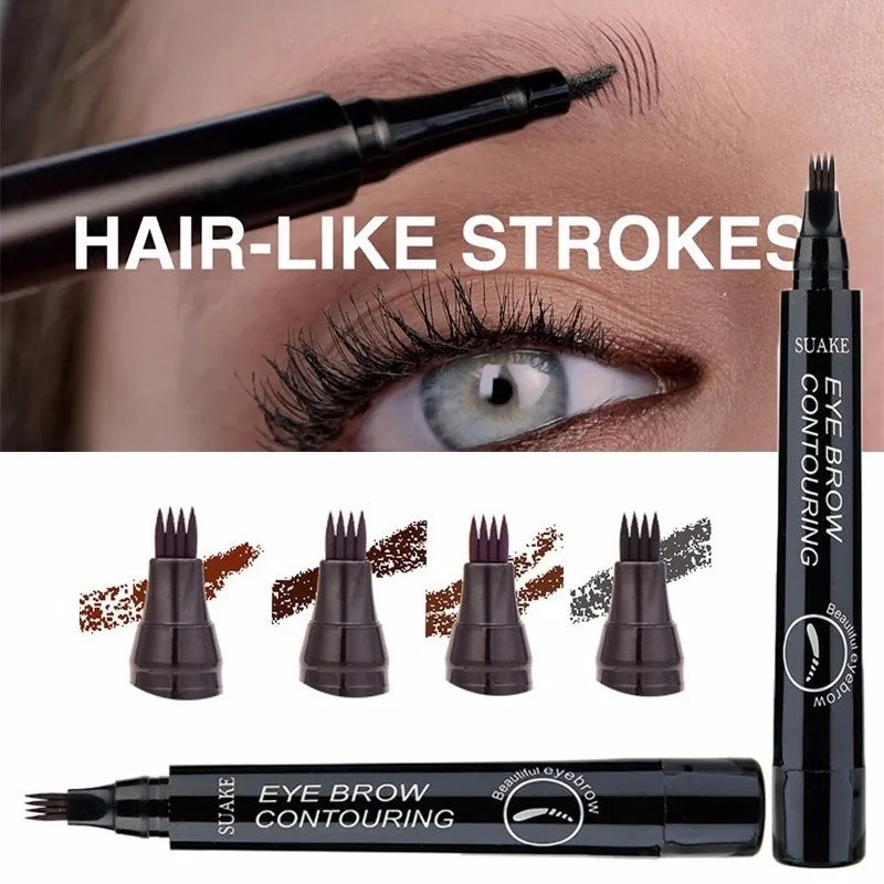 4/5 Fork Eyebrow Pencil Microblading Eyebrow Tattoo Pen Fine Sketch Liquid Eye Brow Tint Dye Pencil Eyebrows Make Up TSLM1