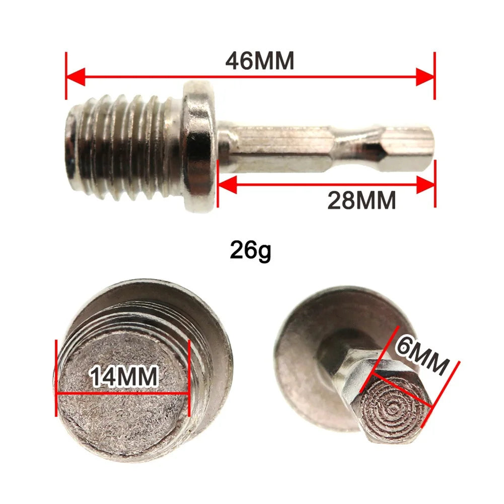 1/2/5pcs 10/14mm 1/4 Hexagon Connecting Rod Adapter Drill Chuck M10 M14 Polishing Disc Connection Hexagon Connecting Rod