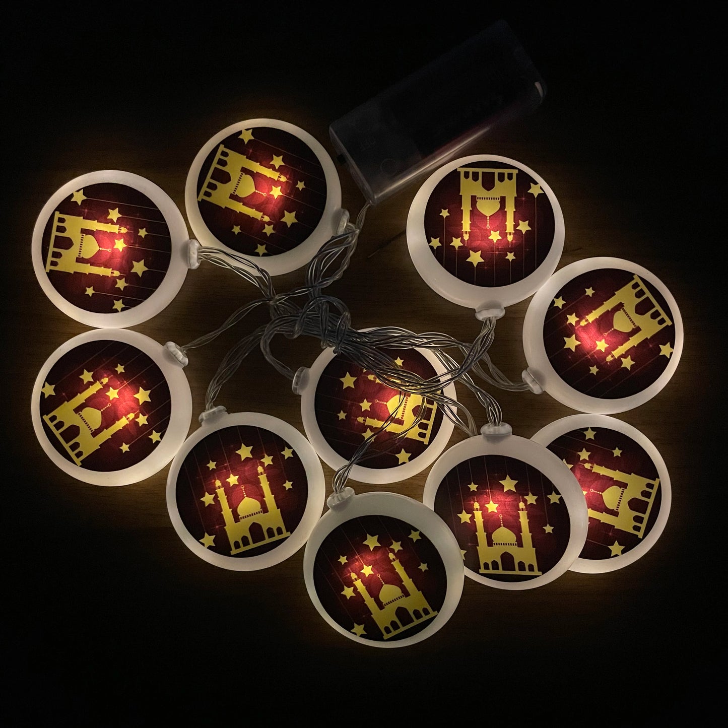 2m 10Led Eid Mubarak Led Light String Star Moon Night Light Islamic Muslim Festival Decorations Home Ramadan Kareem Ornament