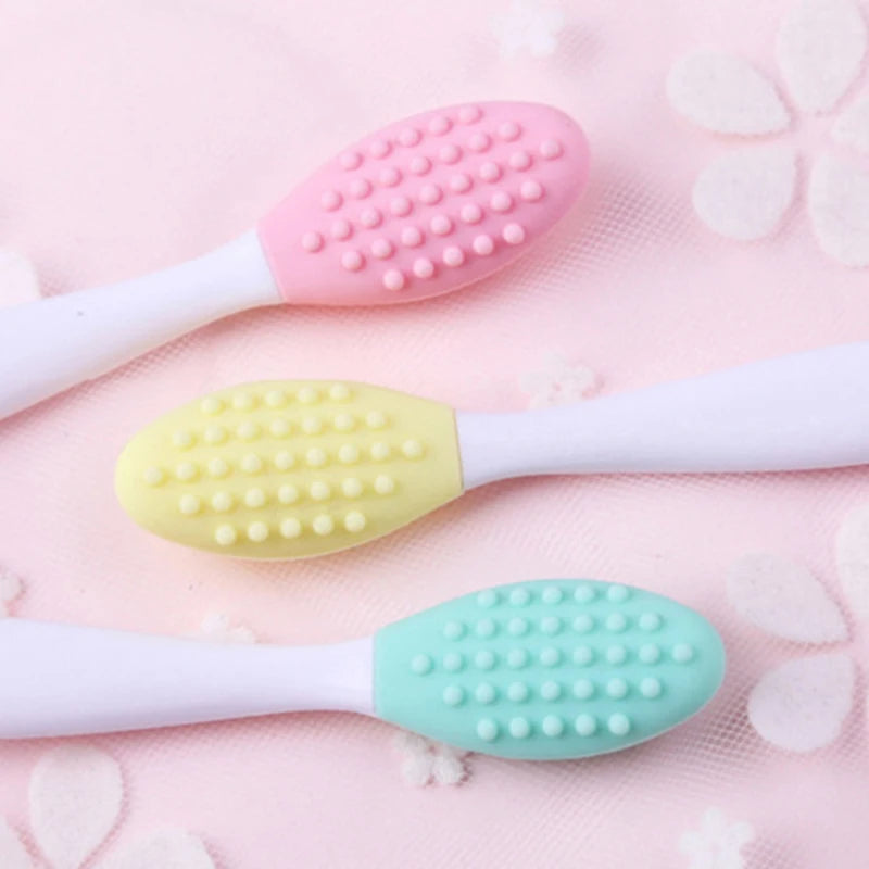 Beauty Skin Care Wash Face Silicone Brush Exfoliating Nose Clean Blackhead Removal Brush Tool with Replacement Head