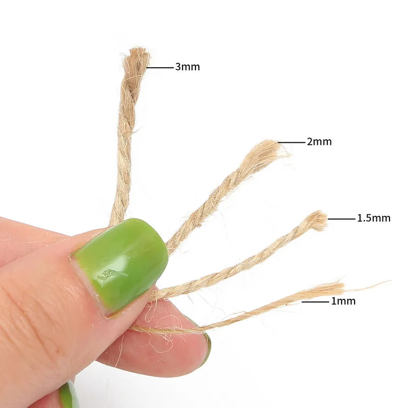 5-15m Natural Jute Twine Burlap String Hemp Rope Party Wedding Gift Wrapping Cords Thread DIY Scrapbooking Florists Craft Decor