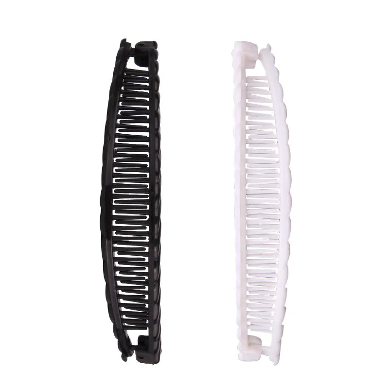 Solid Color Banana Hair Clip For Women Wave Comb Hairpin Disc Hair Tools Fashion Practical Hair Accessories