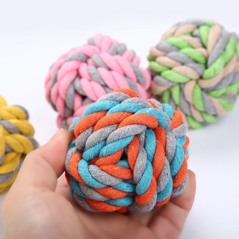 New Dog Rope Interactive Toys Kit Tough Strong Knot Ball Pet Puppy Cotton Tooth Cleaner Playing Training Chew Toy Dog Supplies