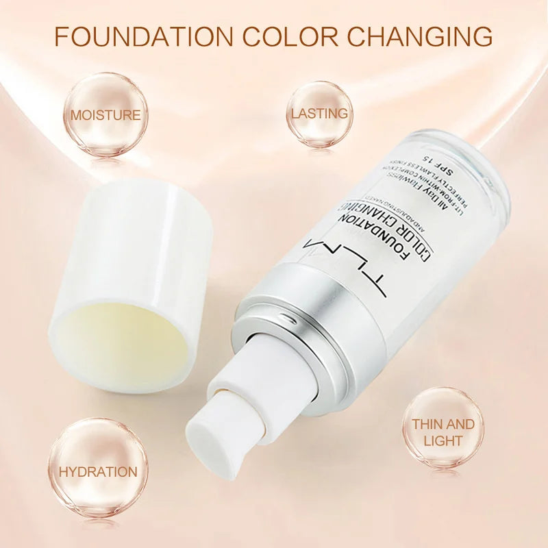 TLM Color Changing Liquid Foundation Makeup Change To Your Skin Tone By Just Blending Moisturizing 2019 30ml maquiagem TSLM2
