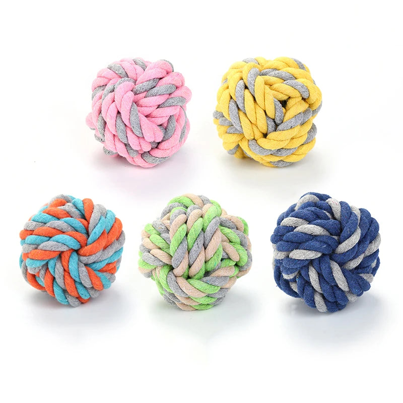 New Dog Rope Interactive Toys Kit Tough Strong Knot Ball Pet Puppy Cotton Tooth Cleaner Playing Training Chew Toy Dog Supplies