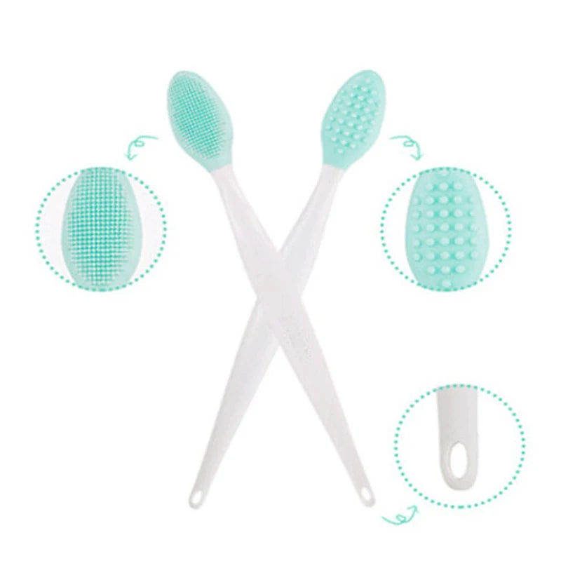 Beauty Skin Care Wash Face Silicone Brush Exfoliating Nose Clean Blackhead Removal Brush Tool with Replacement Head