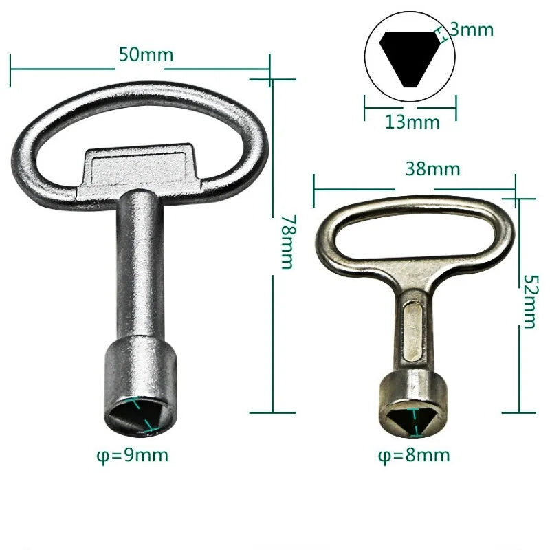 2020 NEW Universal Elevator Door Lock Valve key wrench Utility Key Plumber Triangle Key For Electric Cabinets Metro Trains