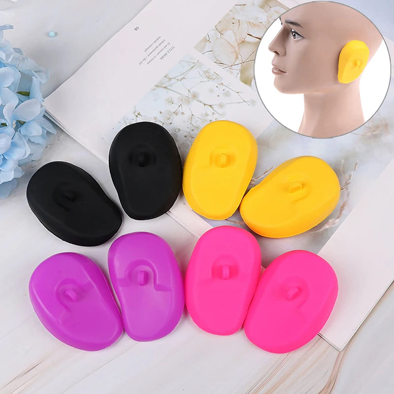 1 Pair Practical Travel Silicone Ear Cover For Ear Care Hair Color Showers Water Shampoo Ear Protector Cover