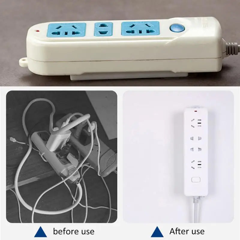 Plug Hook Seamless Punch Free Plug Sticker Holder Wall Fixer Power Strip Holders Storage Sockets Wall Shelf Stand Holder Hanger