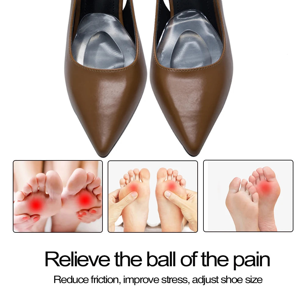 2pcs Sumifun Forefoot Shoe Pad Silicone Gel Non Slip Inserts Insoles Arch Support Pads High Heel Elastic Cushion Orthotic C1424