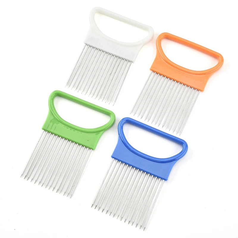 Kitchen Cutting Tools Tomato Onion Vegetable Slicer Cutting Aid Stand Guide Cutter Fork Safe Vegetable Gadgets Accessories