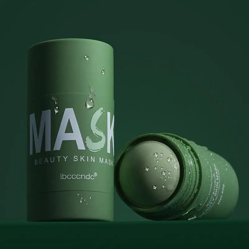 Green Tea Face Mask Purifying Solid Stick Mask Oil Control Anti-Acne Moisturizing Shrink Pores Cleansing Face Care Cleaning Mask