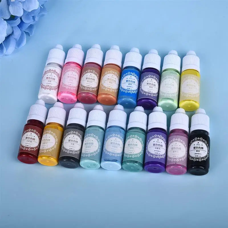 10g DIY Resin Pigment UV Epoxy Silicone Mold Pigment Alcohol Ink Liquid Colorant Dye Ink Diffusion for Resin Jewelry Making