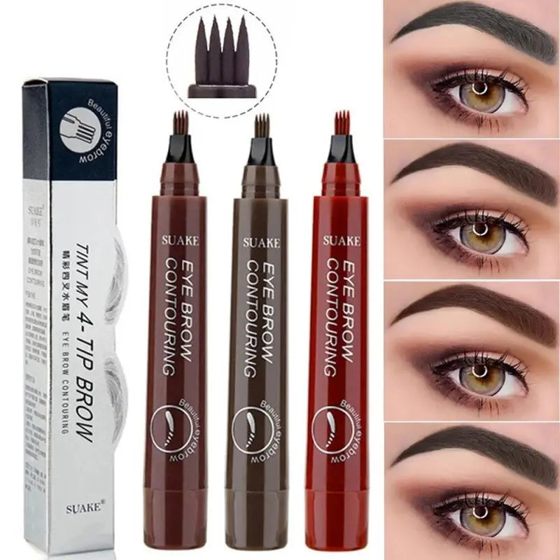 4/5 Fork Eyebrow Pencil Microblading Eyebrow Tattoo Pen Fine Sketch Liquid Eye Brow Tint Dye Pencil Eyebrows Make Up TSLM1