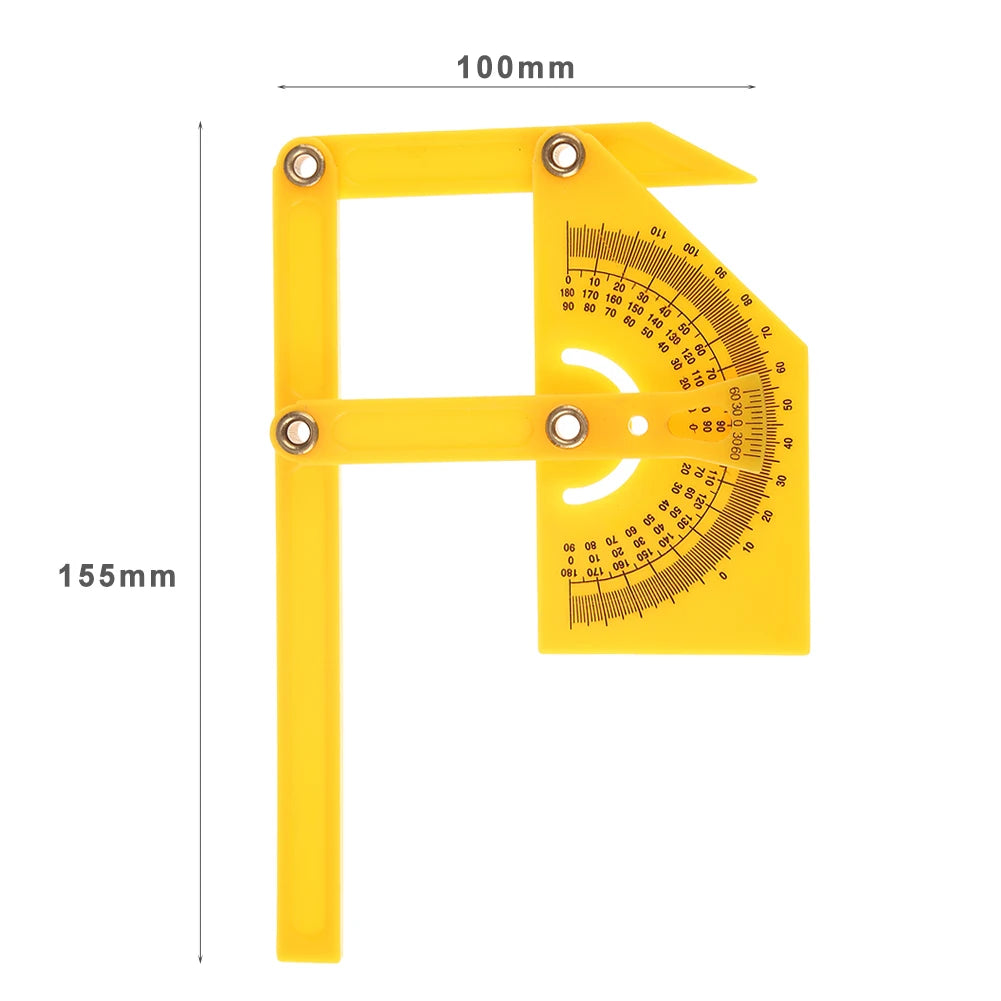 Angle Ruler Protractor Corner Angle Finder Carpentry Tools 0° To 180° Protractors For Woodworking Plastic Angles Conveyor Tool