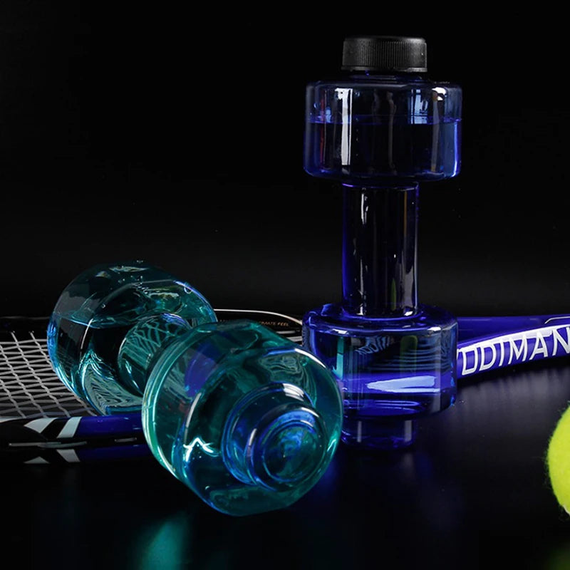 4 Colors Sports Water Bottles 550ml Leakproof Portable Unbreakable My Sports Plastic Bottle Shaker BPA Fitness Dumbbell Unisex