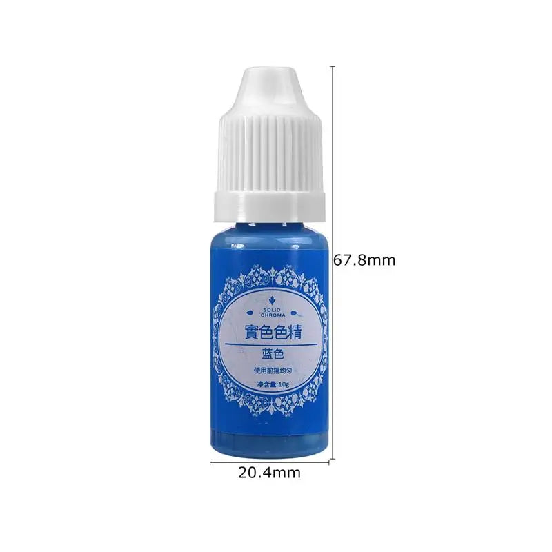 10g DIY Resin Pigment UV Epoxy Silicone Mold Pigment Alcohol Ink Liquid Colorant Dye Ink Diffusion for Resin Jewelry Making