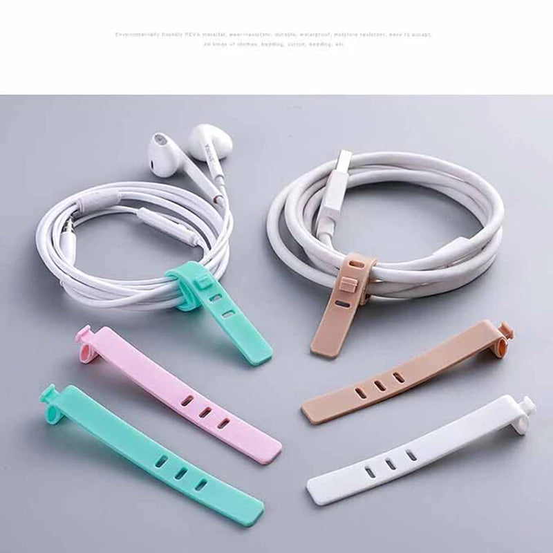 4Pcs Silica Gel Cable Winder Earphone Protector USB Phone Holder Accessory Packe Organizers Creative Travel Accessories
