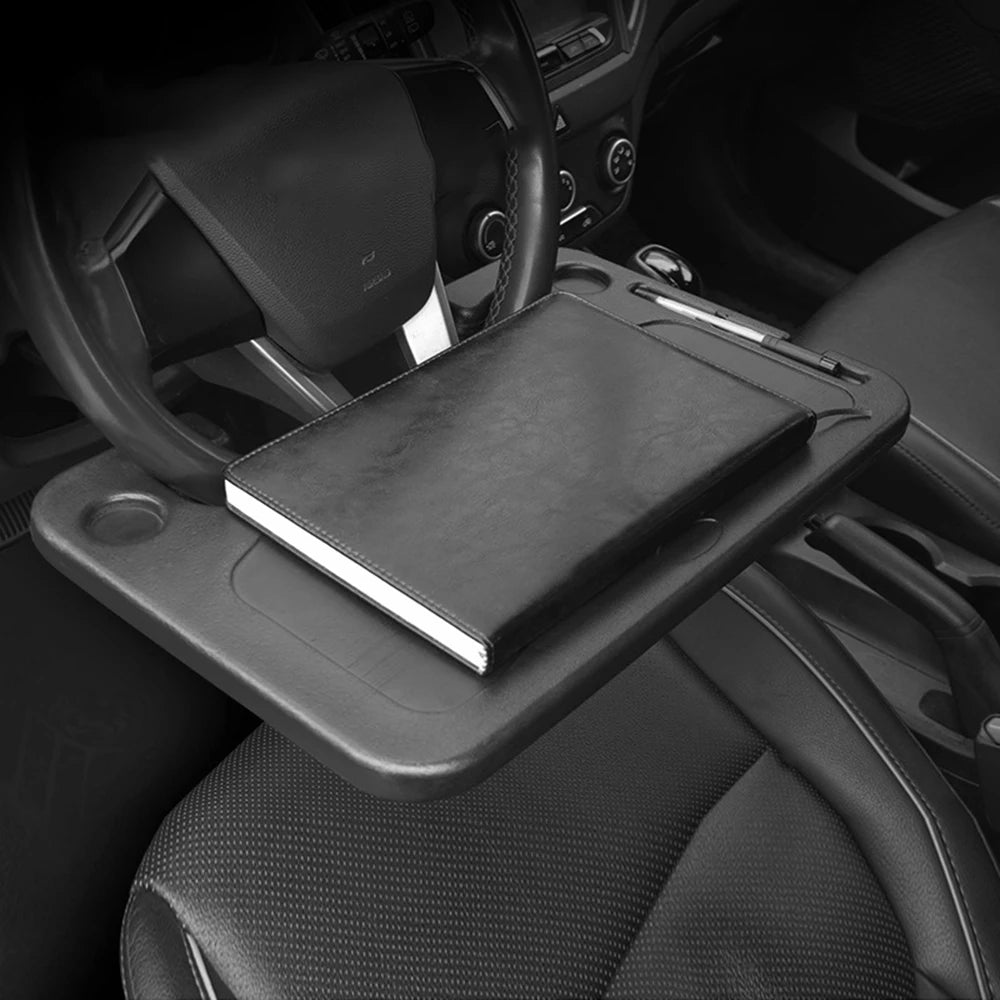 Car Steering Wheel Tray Mini Table Work Computer Desk Drink Coffea Stand Food Laptop Holder Interior Auto Accessories Storage