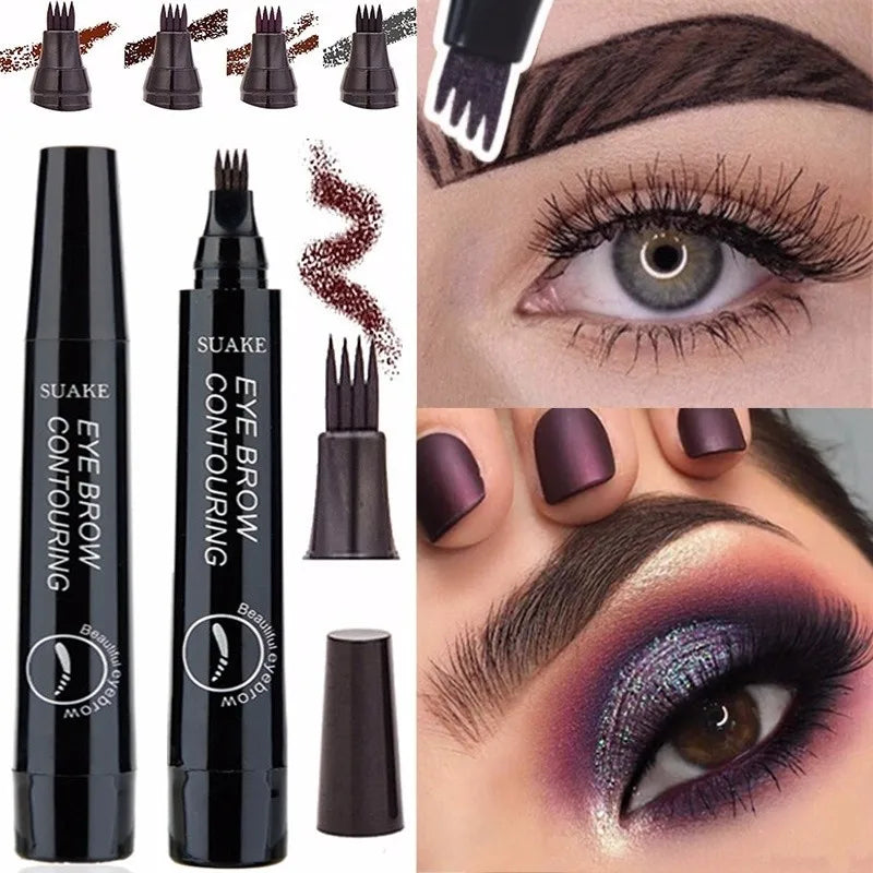 4/5 Fork Eyebrow Pencil Microblading Eyebrow Tattoo Pen Fine Sketch Liquid Eye Brow Tint Dye Pencil Eyebrows Make Up TSLM1