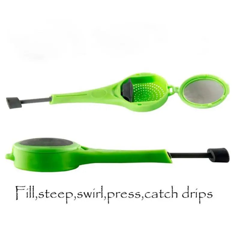 1PC Tea Strainer Flavor Total Tea Infusers Reusable Food Grade Plastic Tea Coffee Strainer Measure Swirl Steep Stir Press