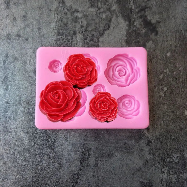 Aouke Petal Flowers Silicone Mold DIY Cake Baking Decoration Fudge Pudding Cake Chocolate Mold Flowers Jewelry Silicone Mold