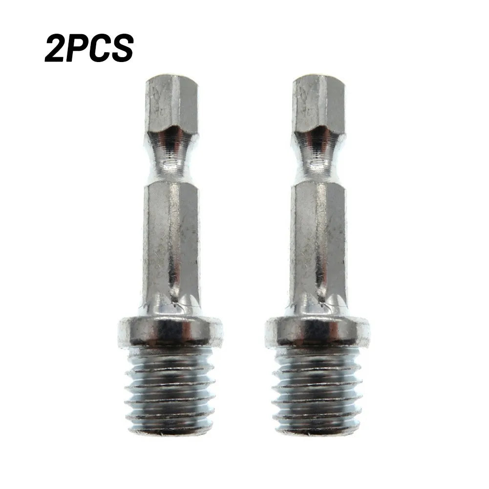 1/2/5pcs 10/14mm 1/4 Hexagon Connecting Rod Adapter Drill Chuck M10 M14 Polishing Disc Connection Hexagon Connecting Rod