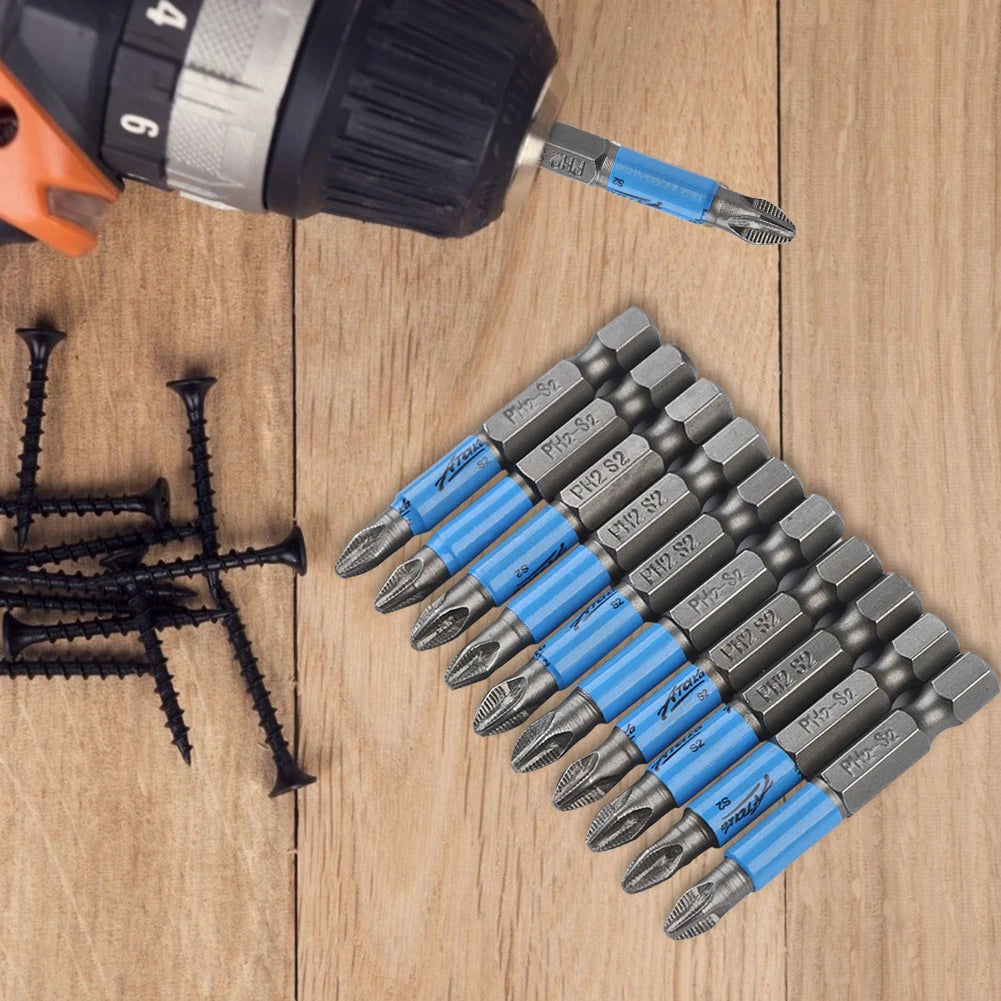 50mm PH2 S2 Cross Bit Drill Head Screwdriver Bits Anti Slip Electric Hex Shank Screwdriver Drill Bit Hand Tools