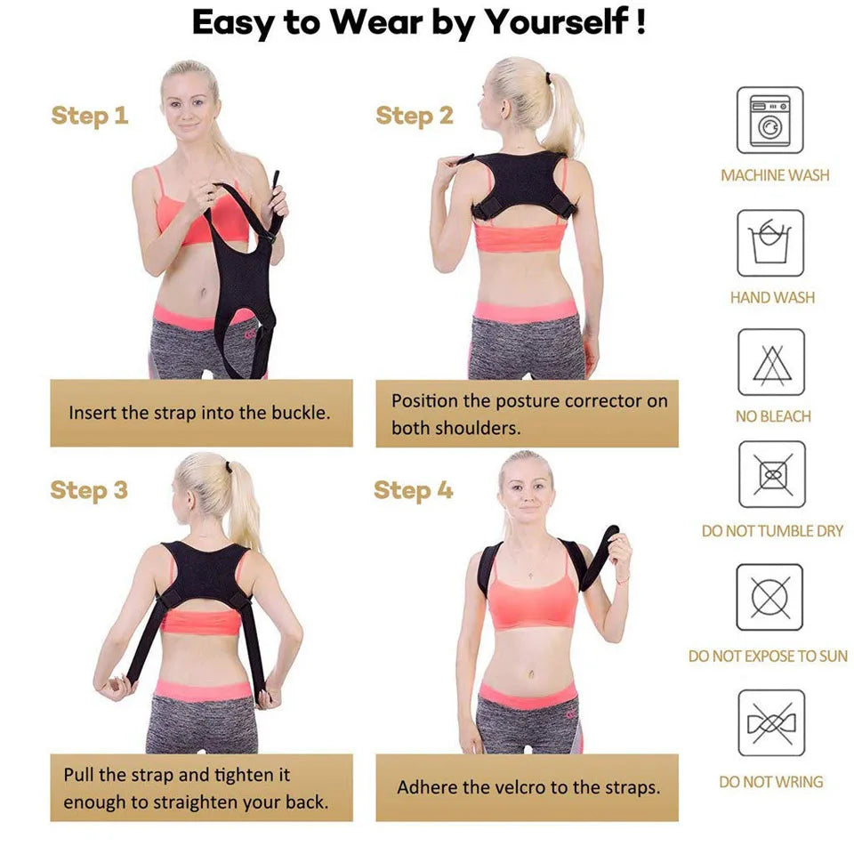 Getinfit Spine Posture Corrector Protection Back Shoulder Posture Corrector Correction Band Humpback Back Pain Relief