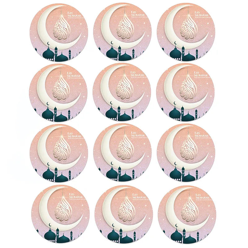 24/48pcs EID Mubarak Decor Stickers Ramadan Decoration Eid al-fitr Islam Muslim Festival Favor Gifts Labels HAJJ Ramadan Kareem