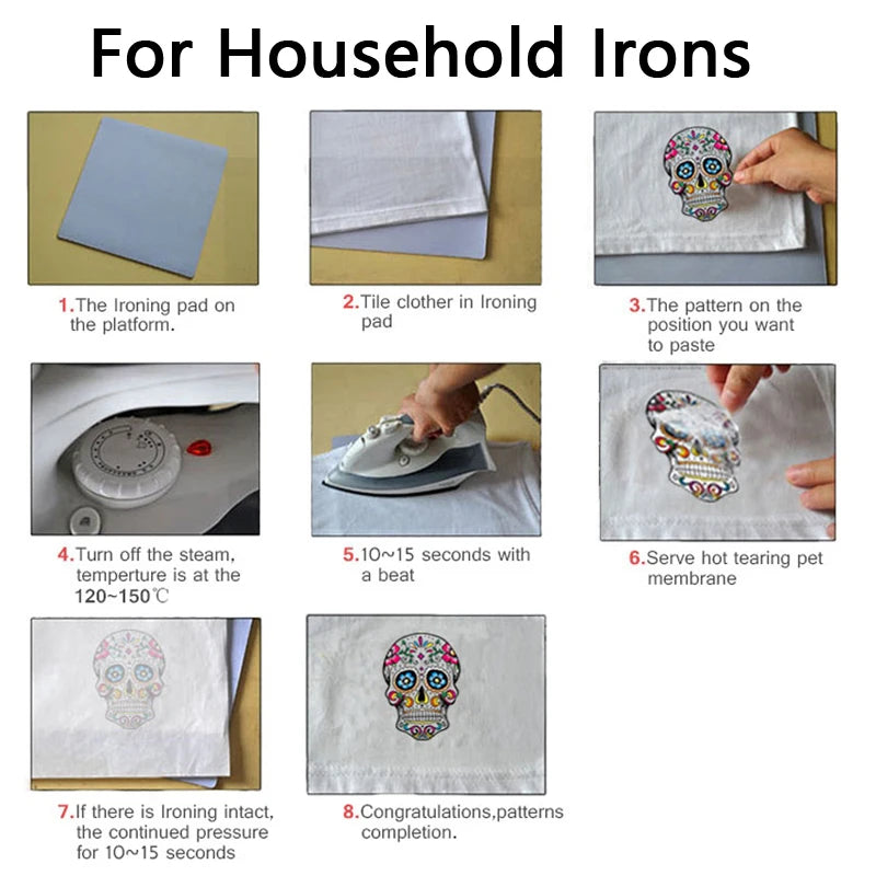 25x10cm Fashion Flowers Letters Iron On Patches For DIY Heat Transfer Clothes T-Shirt Thermal Stickers Decoration Printing