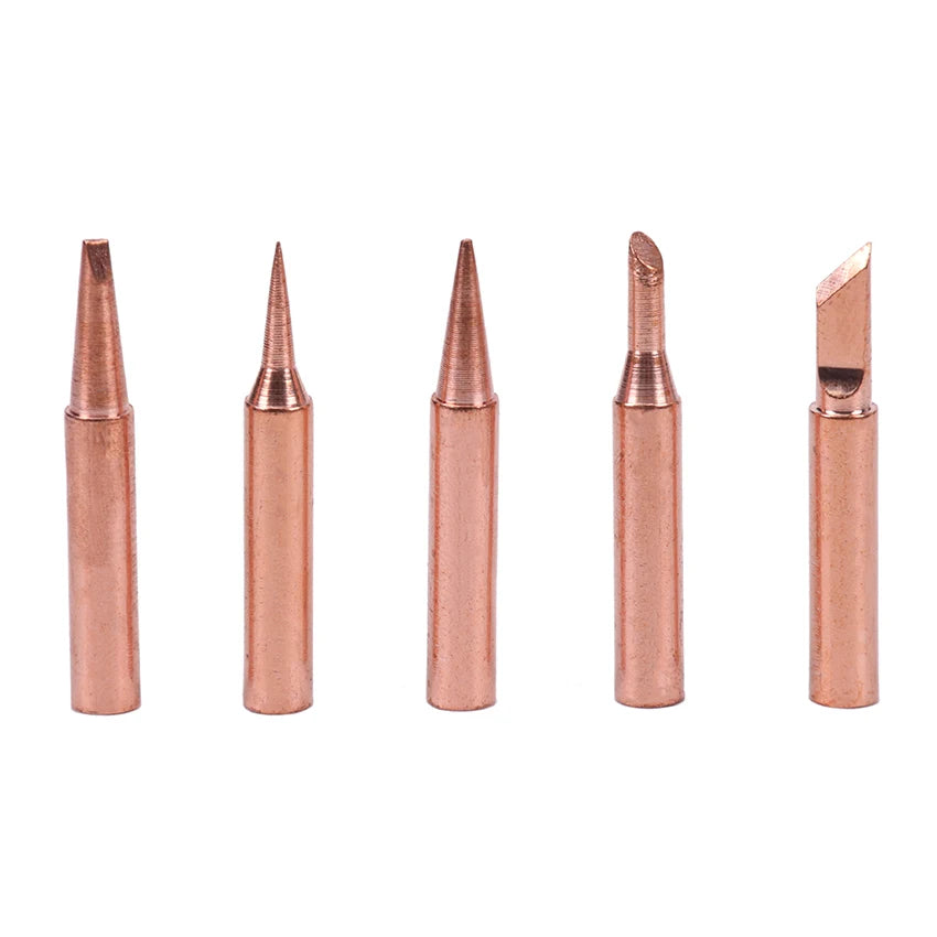 5PCS/Lot Pure Copper 900M-T Soldering Iron Tip Lead-Free Solder Tips Welding Head Soldering Tools