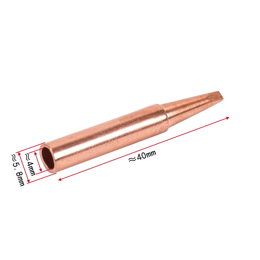 5PCS/Lot Pure Copper 900M-T Soldering Iron Tip Lead-Free Solder Tips Welding Head Soldering Tools