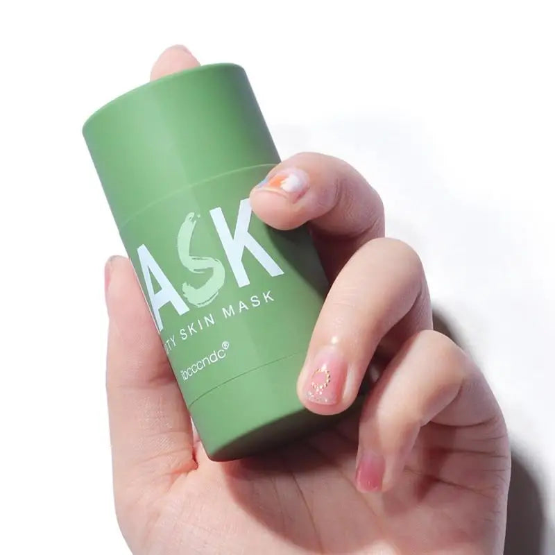 Green Tea Face Mask Purifying Solid Stick Mask Oil Control Anti-Acne Moisturizing Shrink Pores Cleansing Face Care Cleaning Mask