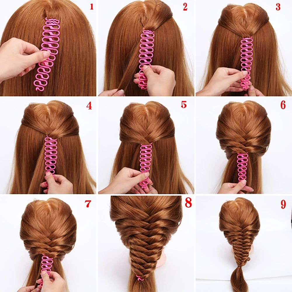 1Pc Professional DIY Women Hair Braiding Tool Girls Trendy Magic Hair Weave Artifact Twist Styling Accessories