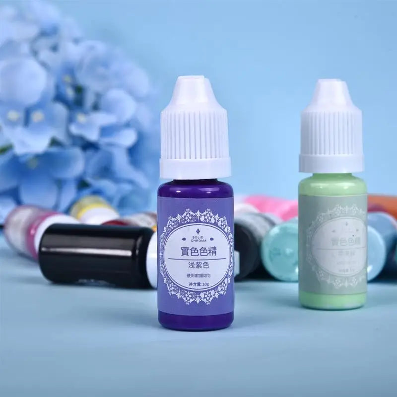 10g DIY Resin Pigment UV Epoxy Silicone Mold Pigment Alcohol Ink Liquid Colorant Dye Ink Diffusion for Resin Jewelry Making
