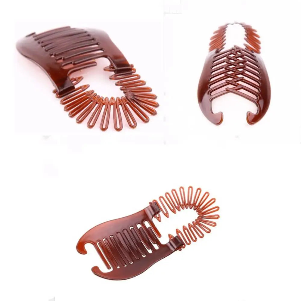 Elastics Hair Braider Banana Clip for Women Girls Hair Claw Clip Fish Shape Banana Barrettes Hairpin Metal Hair Hair Accessories