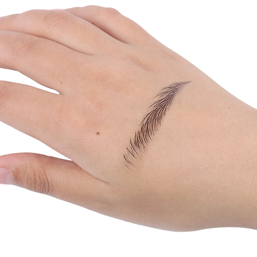 1 Sheet 4D Water-based Hair-liked Eyebrow Tattoo Sticker Waterproof Cosmetics Long Lasting Makeup False Eyebrows Stickers