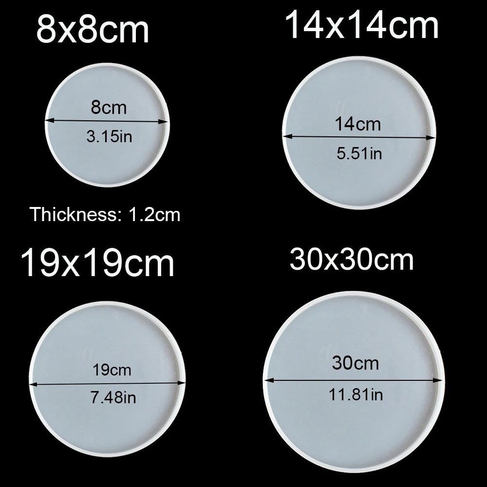 Transparent Fluid Arts Round Petri Dish Silicone Mold Round Coaster Epoxy Resin Art Supplies Make Your Own Coaster Resin Molds