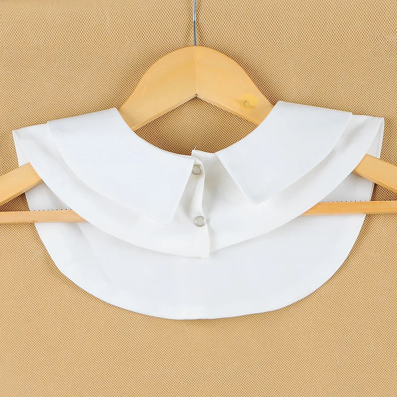 New Women White Fake Collar Detachable Cotton Lace Shirt Collar Ladies False Blouse Collar Half Shirt Lapel Clothes Accessories