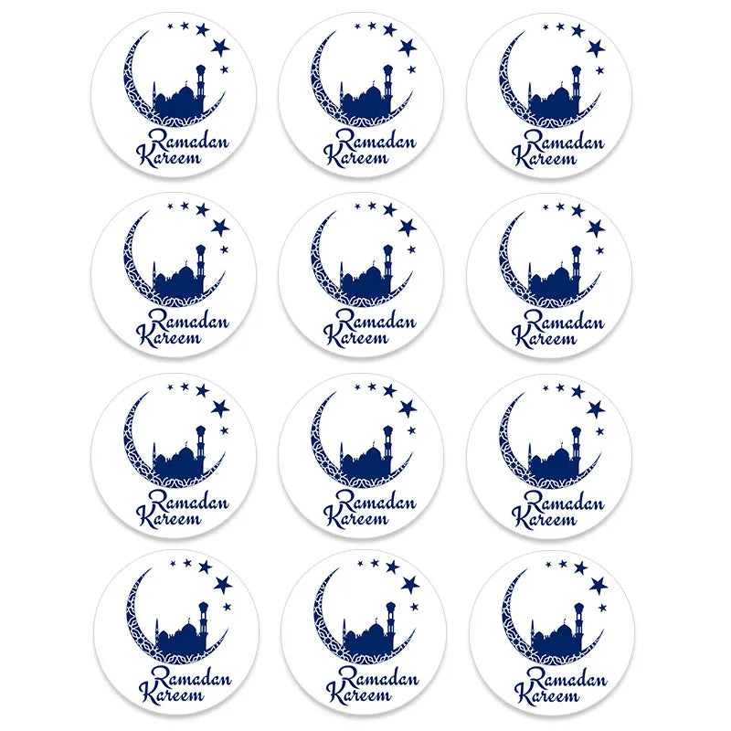 24/48pcs EID Mubarak Decor Stickers Ramadan Decoration Eid al-fitr Islam Muslim Festival Favor Gifts Labels HAJJ Ramadan Kareem