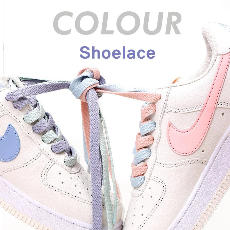 1Pair Flat Shoelace For AJ/AF Shoelaces Off Sneaker White Shoes Lace For Women and Men Shoelace 4 Colors