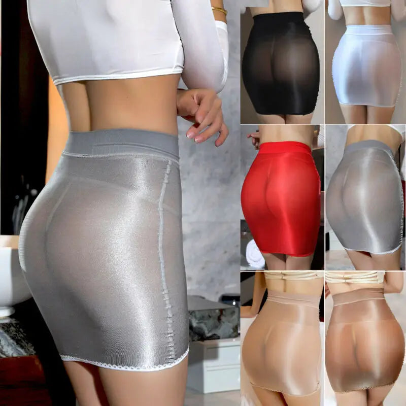Sexy Women's Stretch Mesh Micro Mini Skirt See Through Lingerie Sheer Nightwear