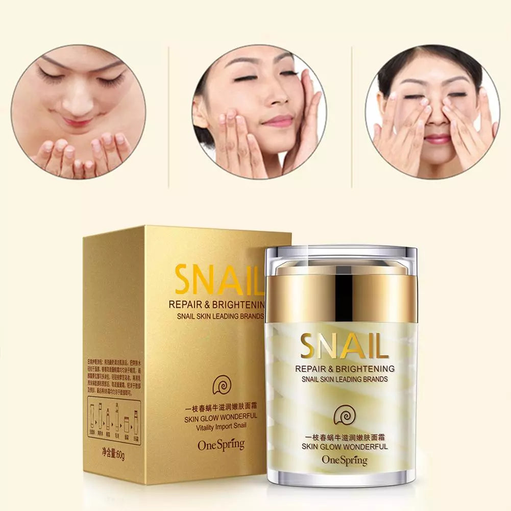 60g Natural Snail Cream Facial Moisturizer Face Cream Whitening Ageless Anti Wrinkles Lifting Facial Firming Skin Care