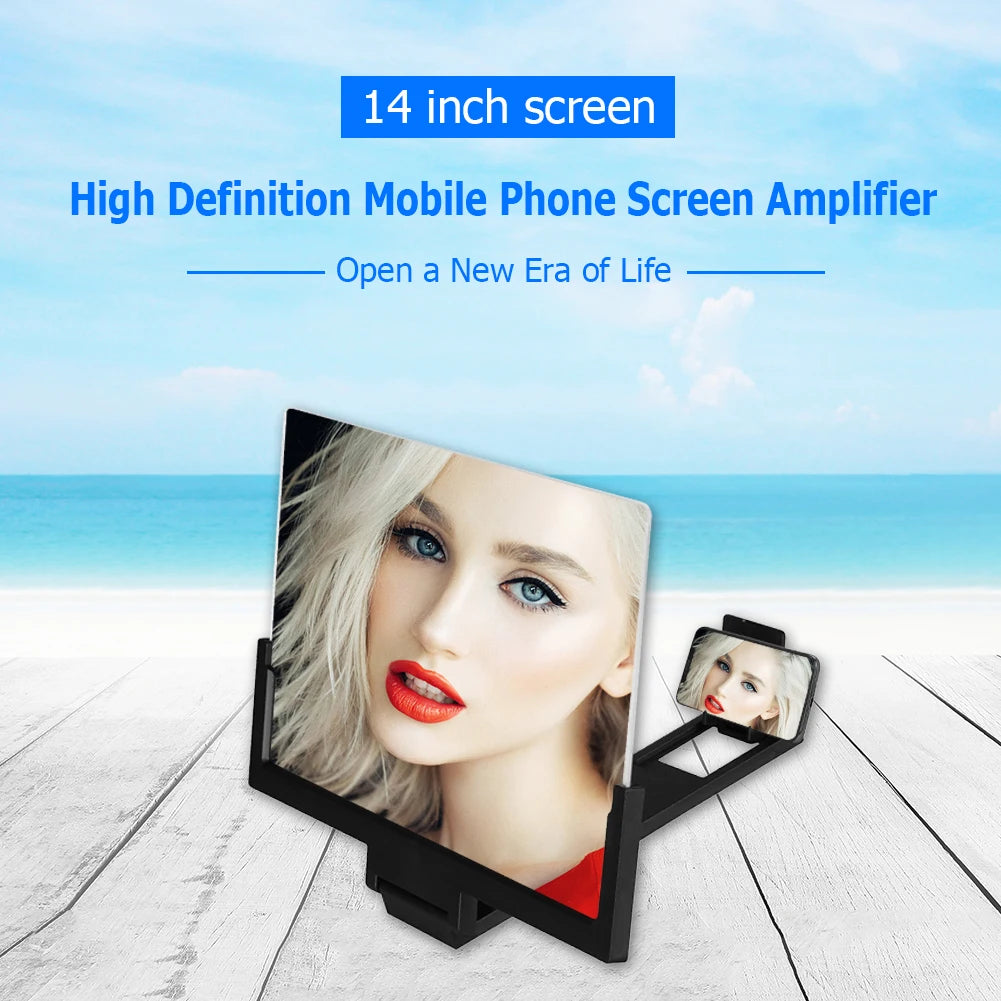 14 inch Mobile Phone Screen Magnifying Glass Folding Video Screen Amplifier For Celphone Holder Mobile Phone Screen Magnifier