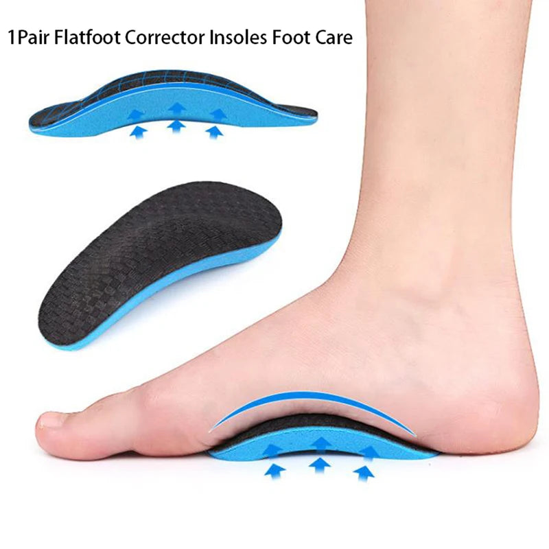 1Pair Sports Insole Flatfoot Corrector Shoe Cushion Insert Unisex Orthopedic Foot Pad Adjuster Arch Support Orthotic Insole