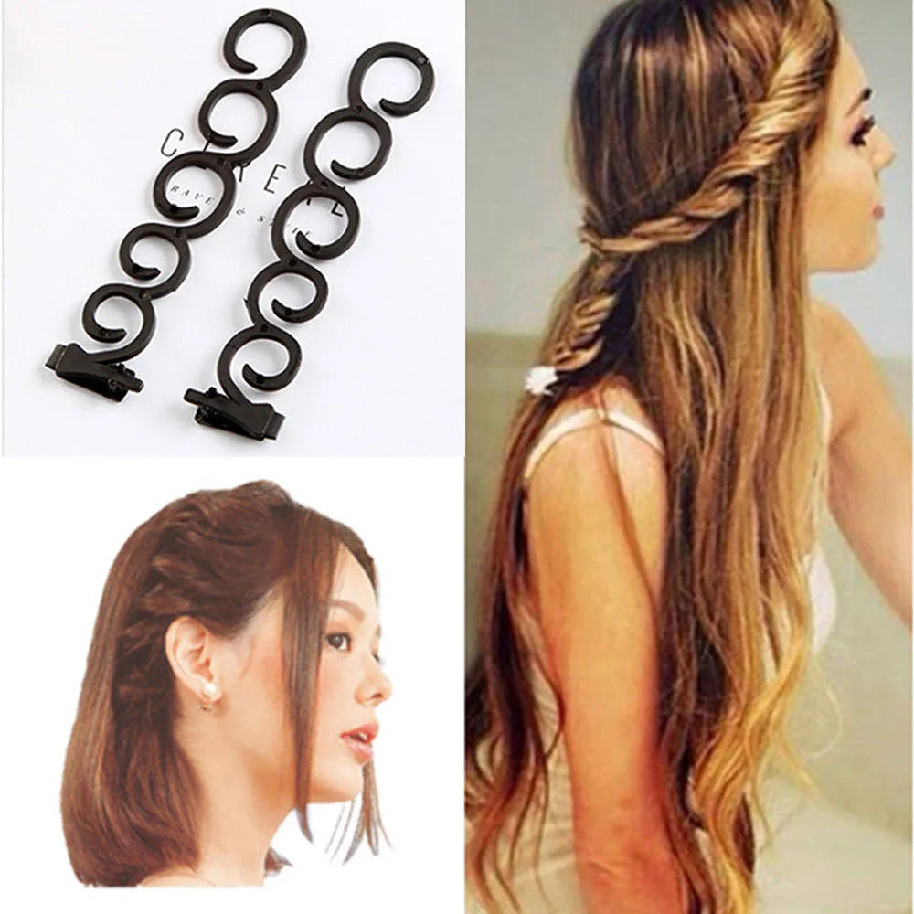 Multi-style Women Hair Twist Styling Clip Stick Bun Maker DIY Hair Braiding Tools Hair Accessories Braider DIY Hairstyle