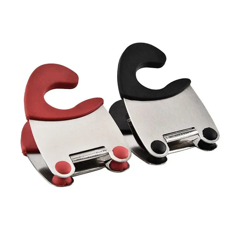 Stainless Steel Pot Clip Scoop Clamp Tongs Holder for Pot Pan Spoon Holder Spatula Storage Rack Kitchen Cooking Tools #EW