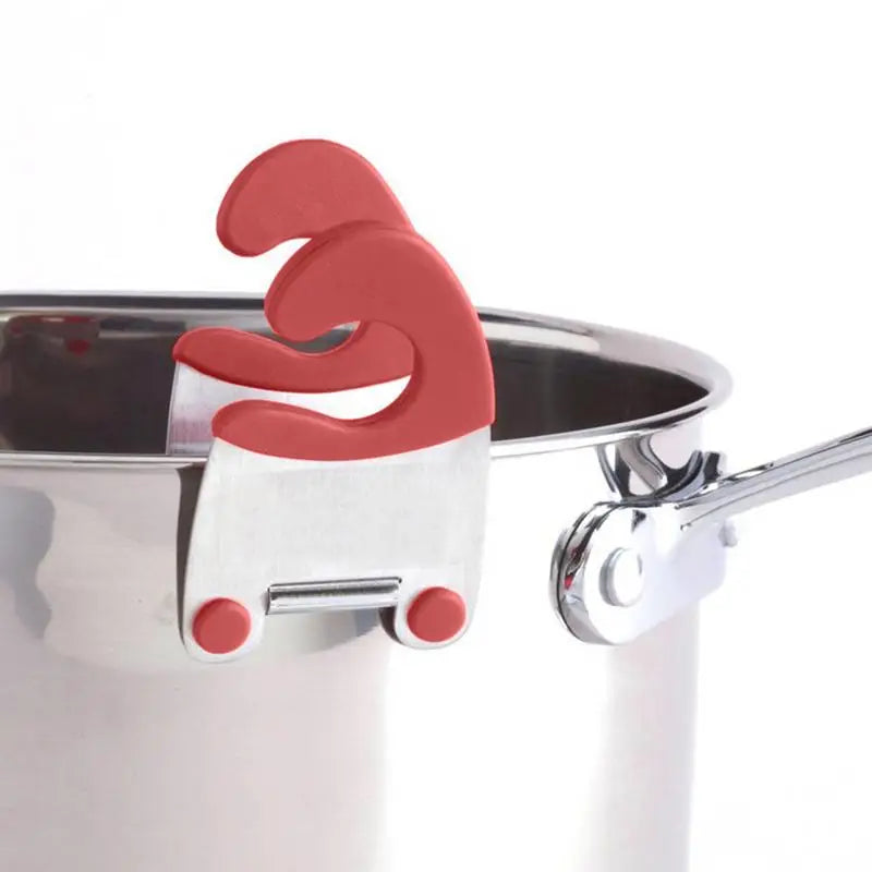 Stainless Steel Pot Clip Scoop Clamp Tongs Holder for Pot Pan Spoon Holder Spatula Storage Rack Kitchen Cooking Tools #EW